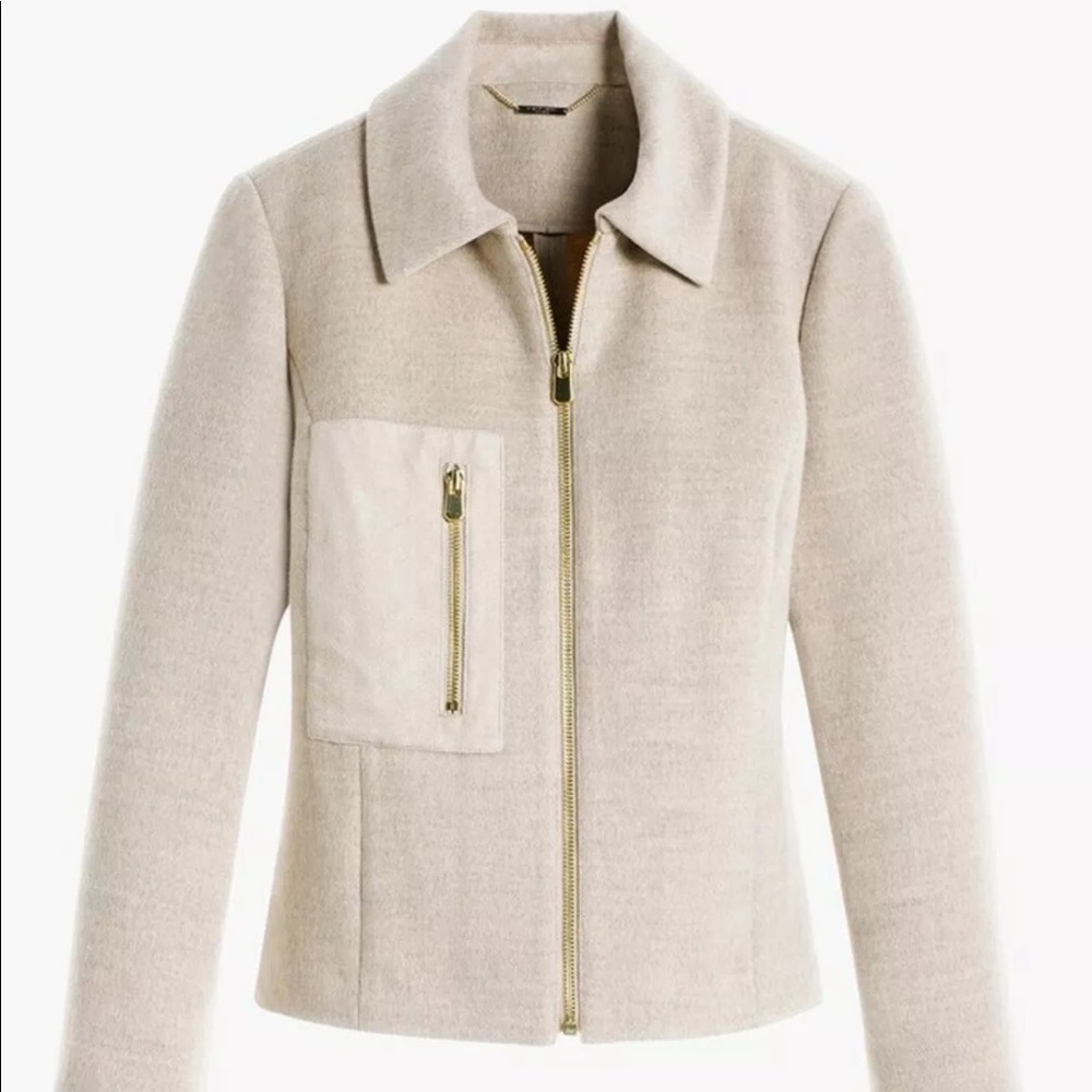 New Chico's Black Label size 2 Sandy Beige Boxy